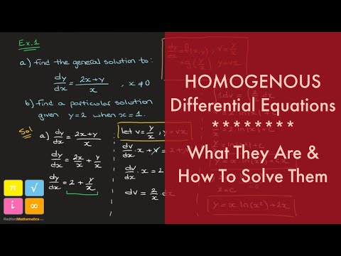 Homogenous Differential Equations | What They Are & How to Solve Them |  IB AA HL Mathematics — YouTube thumbnail