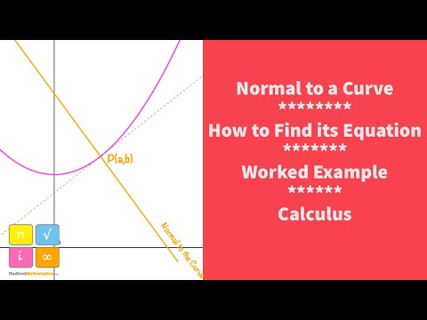 Normal Line to a Curve  - How to Find its Equation - Method & Worked Example - Calculus — YouTube thumbnail