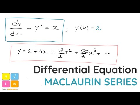 Maclaurin Series Solution to Non-Linear First Order Differential Equation — YouTube thumbnail
