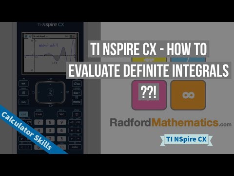 TI NSpire CX - How to Evaluate Definite Integrals Graphically with a Calculator — YouTube thumbnail