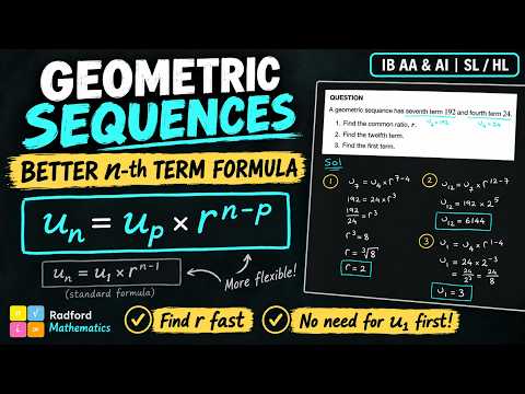 Geometric Sequences: A BETTER nth-Term Formula | IB Maths AA & AI — YouTube thumbnail
