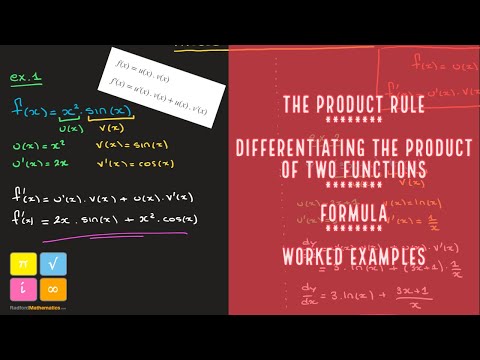 Product Rule for Differentiation - How to Differentiate a Product of Functions - Formula & Examples — YouTube thumbnail