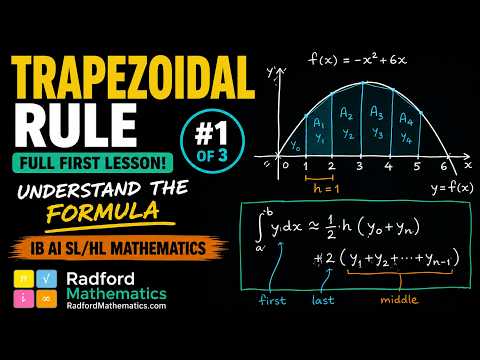 Trapezoidal Rule Explained | Understand the Formula | IB Maths AI SL & HL — YouTube thumbnail